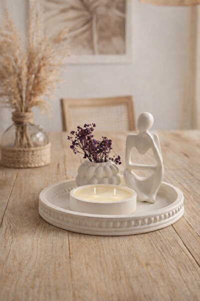 Mumperya Bohem Dekoratif Tepsi Seti Mumluk ve Obje Masa Üstü Dekor