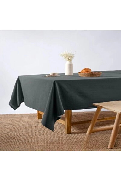 NDC HOME Премиум ленена покривка - сив опушен (одноцветна)