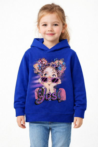 Tiny and Co Unisex 100% Cotton Printed Kids Hooded Sweatshirt