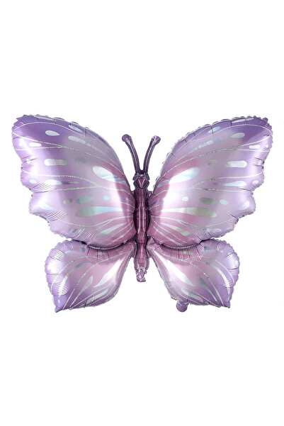 Noone Giant Size Purple Butterfly Foil Balloon (98X72 cm) - Birthday, Baby Sh...
