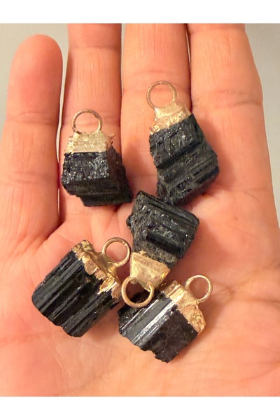 gemsartdeco Turmalin Negatif Enerji Kalkanı Kolye Ucu 1 adet