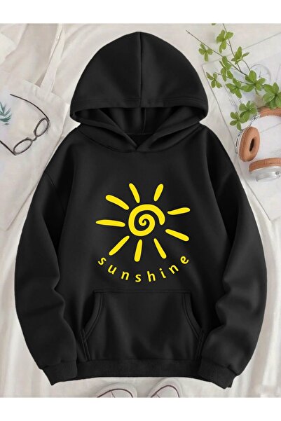 Deocept سويت شيرت للجنسين مطبوع بغطاء رأس بجيب كنغر مريح وقصة قصة فضفاضة قطع