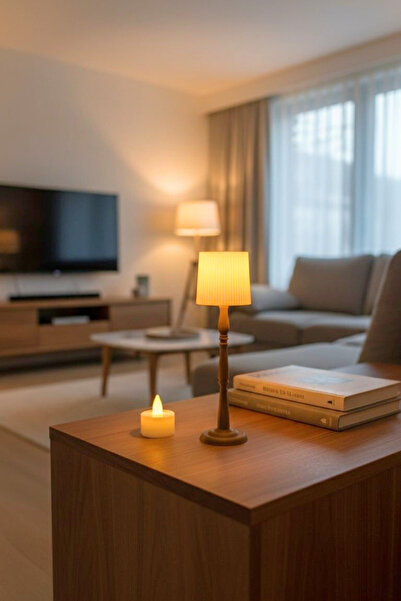 hobidünyam- Dekoratif Mini Masa Lambası | Pilli LED Işık 18 cm