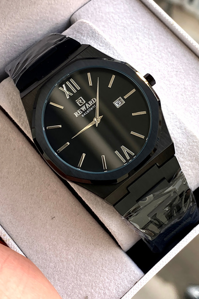 Reward ساعة يد رجالية أصلية بضمان لمدة عامين مع سوار فولاذي وعلبة