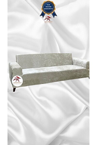 Şahaneev Tekstil Parlak Kadife Geometrik Desenli Koruyucu Giydirme Koltuk Ört...