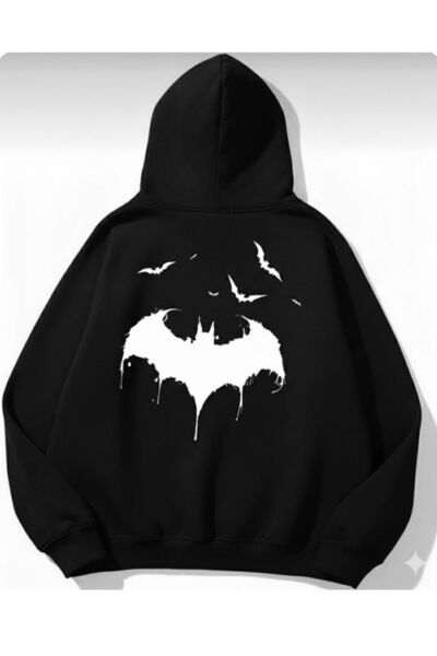 COHERENT Unisex Ανδρικό/Γυναικείο πολύχρωμο φούτερ με κουκούλα BAT με ειδική ...