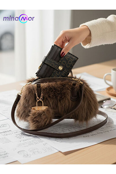 Minamor Women's Wallet with Text Pattern