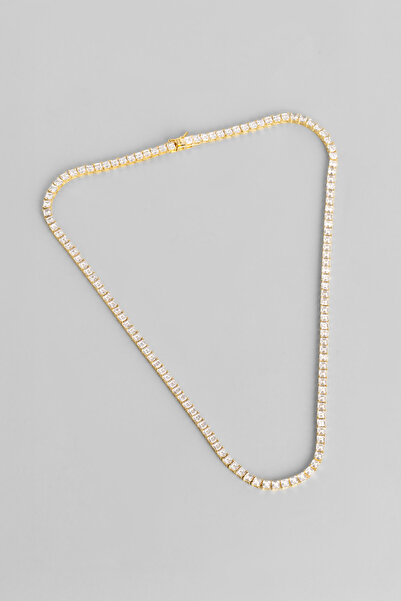 So CHIC... Zarif Dokunuş 18 Ayar Sarı Altın Kaplama Gümüş Su Yolu Kolye