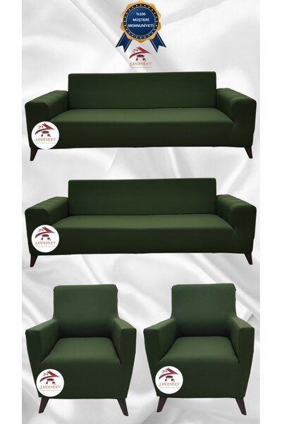 Şahaneev Tekstil Mikro Lastikli Kaymaz Elastik Koruyucu Giydirme Koltuk Örtüs...