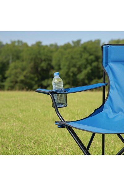 AL SAHIR GARMENT INDUSTRY L.L.C Portable Folding Camping Chair with Cup Holder – Lightweight Collapsible Outdoor Chair for Beach,
