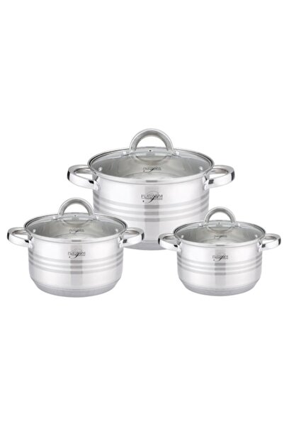 PLATINUM COLLECTION Stainless Steel Pot Set 6 Pieces,