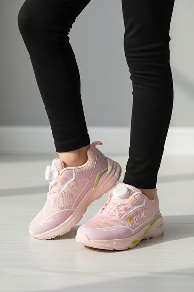 pediashoes Pantofi sport pentru fete, de culoare roz, cu șireturi, confortabi...