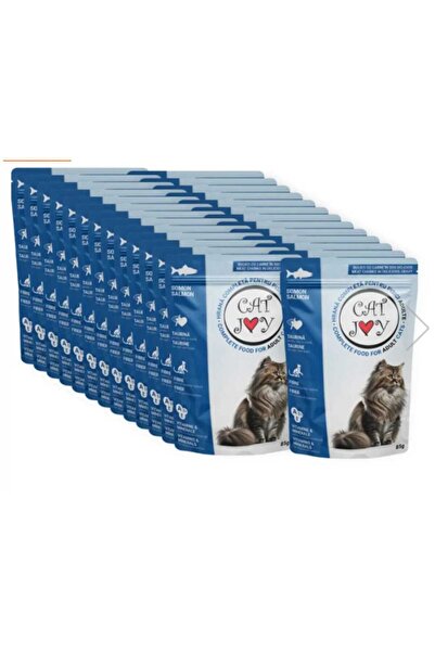CATJOY Hrana umeda pentru pisici adulte Cat Joy, somon 24 buc x 85 g
