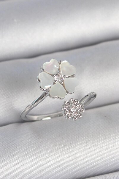 Inure Jewelry النحاس الفضة اللون الأبيض المينا زهرة نموذج الزركون حجر التفاصي...