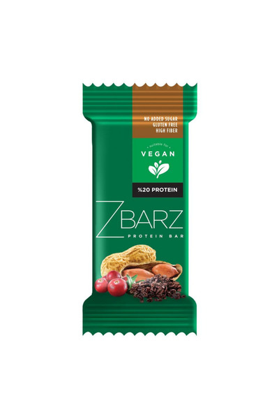 Zbarz Yer Fıstıklı Vegan Proteinli Meyve Barı 12 li