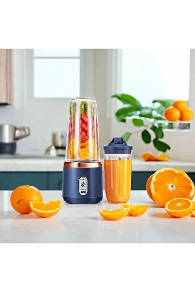 Promagg Mini portable blender with 2 containers, 400 ml, 6 blades, USB-C powe...