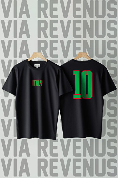 Vordevia Tricou unisex Italia Cupa Mondială 26 B cu imprimeu B guler rotund W...