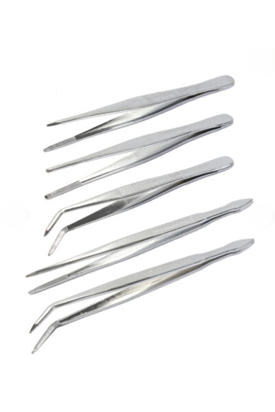 Labolist Penset 5’li Takım Set 13 - 16 cm Nikel Kaplama