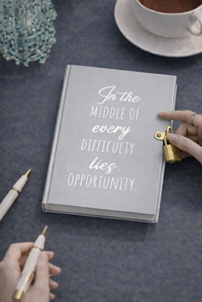 Bambus Kilitli Sert Kapak 160 Sayfa Günlük Hatıra Motivasyon Ajandası Defteri...