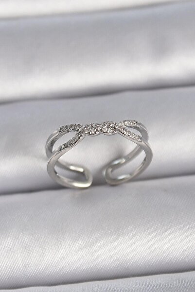 Inure Jewelry Brass Silver Color Adjustable Zircon Stone Spiral Model Women's...