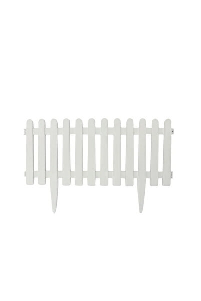 Lider Decorative garden fence, plastic, light gray, 220 x 34 cm, set of 4 pieces