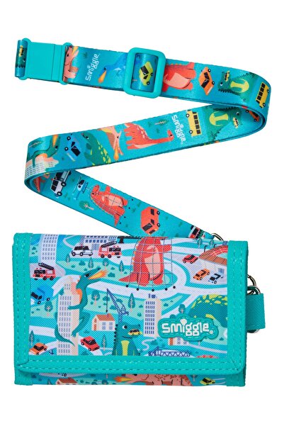 SMIGGLE محفظة مغامرات بحزام – خضراء، مع حزام للرقبة، مناسبة للأطفال والمراهقين