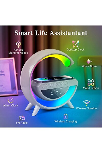 OEM Boxa Portabila Multifunctionala 3in1 BT-3401, Incarcare Wireless, Ceas di...