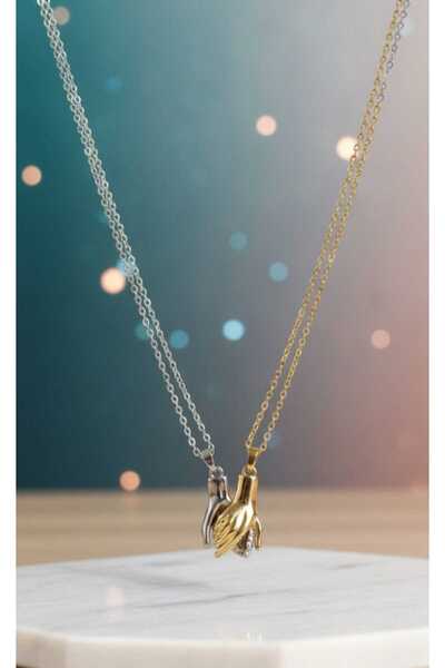 TUNA TAKI & AKSESUAR Magnetic Steel Bff Necklace Best Friends Necklace Friend...