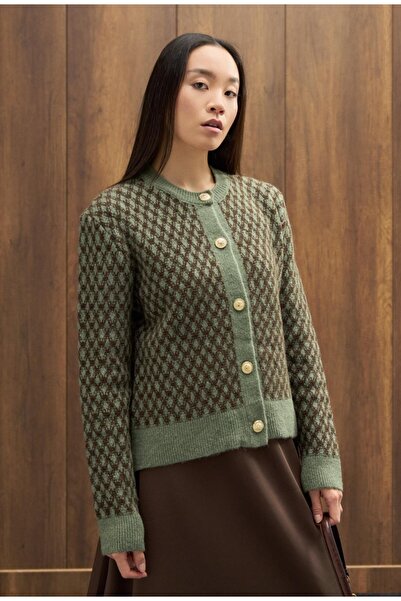 EAS GİYİM Patterned Buttoned Cardigan