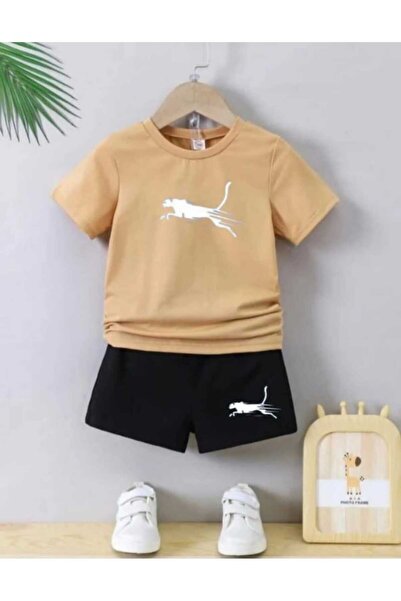 Nice Clothes Children's Tracksuit Set Hooded Unisex Cheetah Printed