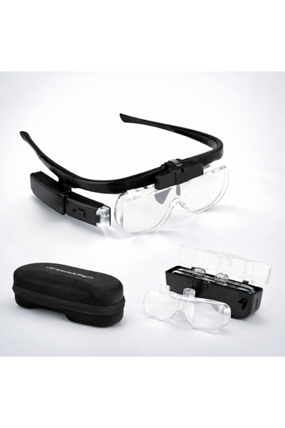 TAREZ MG-11642DC Şarjlı Işıklı Gözlük Büyüteç | LED’li Kafa Tipi Büyüteç Lup