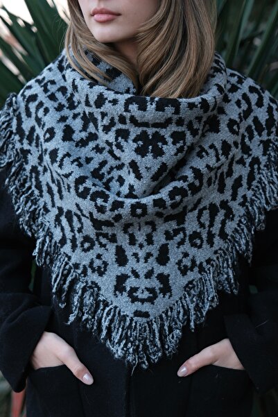 YENGEÇ Püsküllü Triko Desen Şal