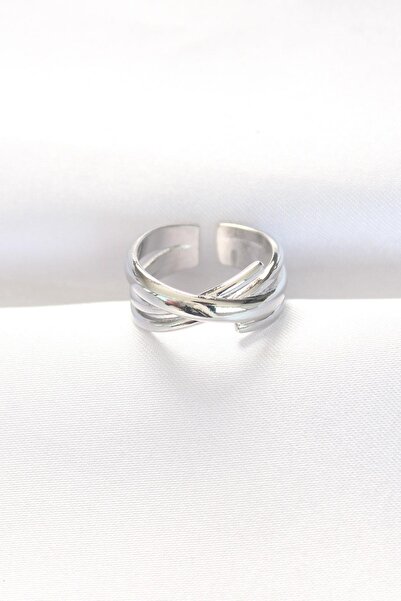 Inure Jewelry حلقة فضية سميكة قابلة للتعديل