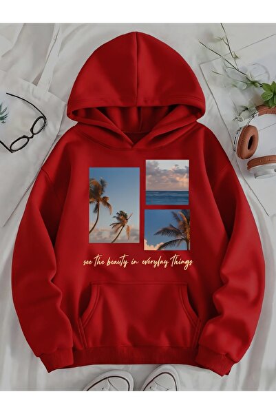 Deocept Unisex Printed Hooded Kangaroo Pocket Comfortable Fit Oversized Cut S...