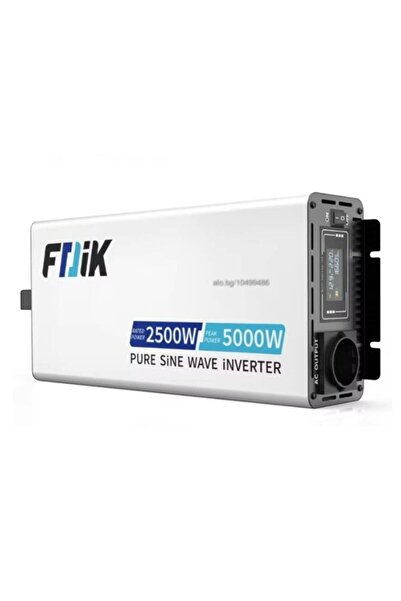FDIK Invertor auto S3 2500W, varf 5000W 24V, unda sinusoidala pura, ecran LCD