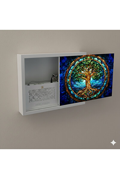 woodeska Modem Saklama Kutusu Sürgülü Modem Kutusu Tablo Sigorta Panosu Gizle...