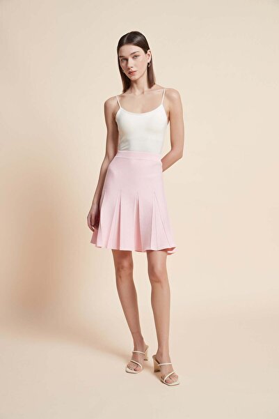 Yola Plain Ruffled Mini Skirt