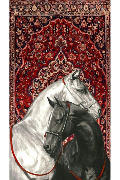 MARCEL SANAT Horses of the Steppe 41X73 cm Diamond Mosaic Painting M2017St1903