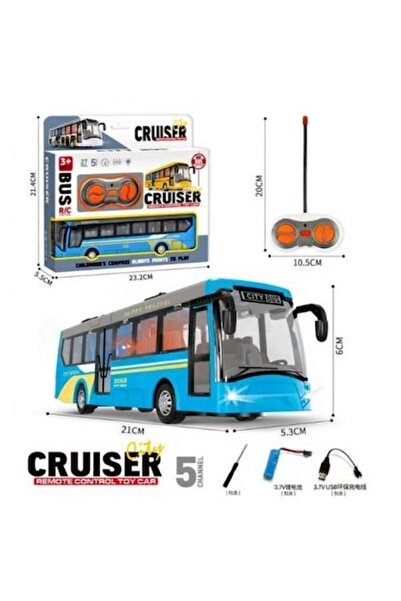 OEM Remote control bus, 5 functions, lights, USB charging, 21 cm, blue