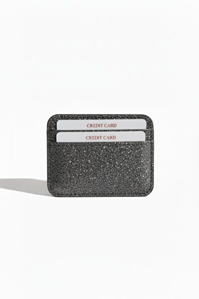 Bagfoni Glittery Shiny Mini Credit Card Holder Wallet 10X7 cm