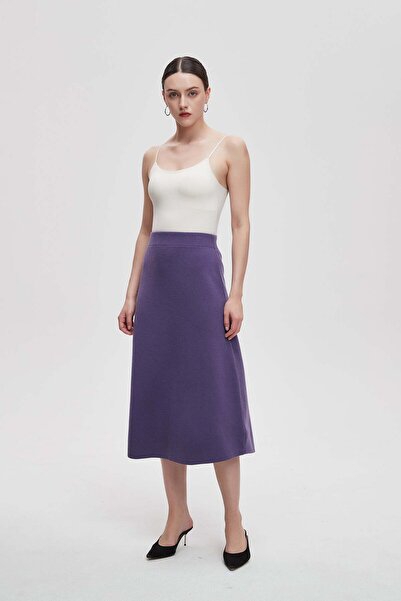 Livia تنورة ميدي سادة بقصة واسعة