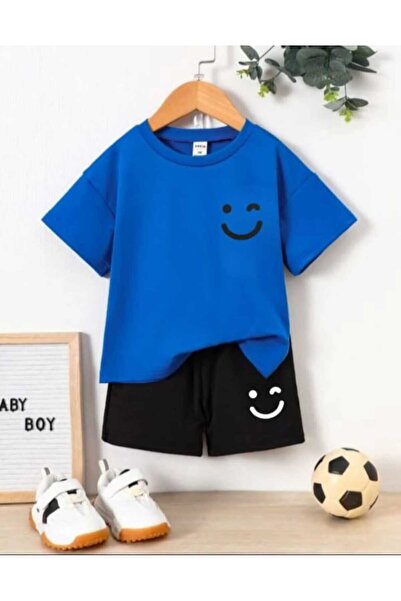 Nice Clothes Children's Tracksuit Set Hooded Unisex Smiling Print