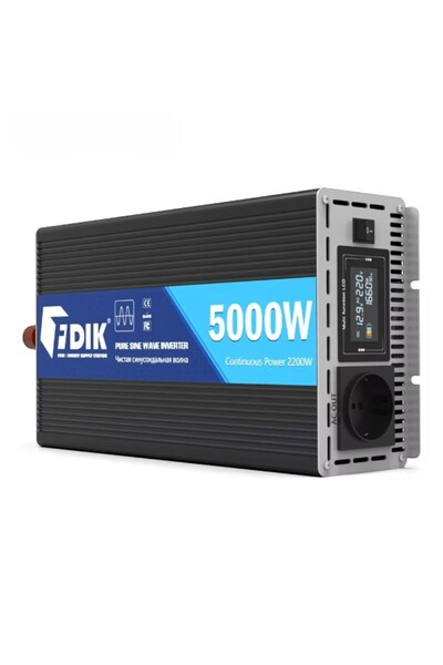 FDIK Invertor FDIK, 12V, 5000W, Sinus pur pentru Rulote, camping, etc