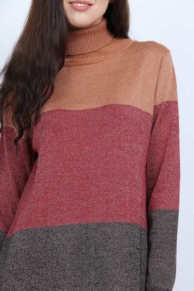 Nichii Multicolor Color-Block Midi Long-Sleeve Dress