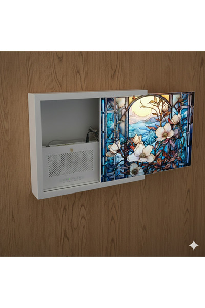 woodeska Modem Saklama Kutusu Sürgülü Modem Kutusu Tablo Sigorta Panosu Gizle...