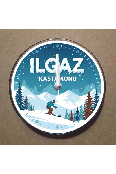 BK Design Ilgaz Temalı Magnet Saat Buzdolabı Süsü Duvar Saati 10,5cm MS2022