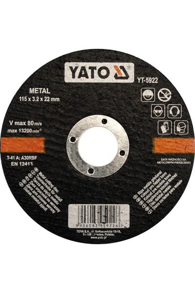 Other Disc de tăiere metalic 125x1.2x22 mm / YT-5923 / YATO