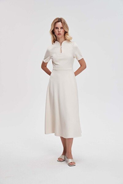 Nichii Plain Midi A-Line Dress