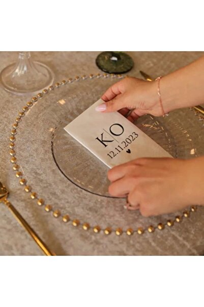 HEDİYE35 Baskılı Söz Düğün Nişan Peçetesi 20 Adet