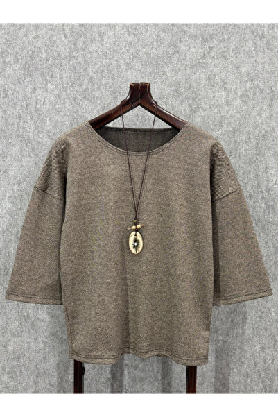 FıttingRoom قصة فضفاضة قماش قابل للتمدد تي شيرت فاكير كول ترابيك